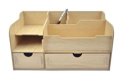 日用百货 收纳防尘 收纳盒 办公桌收纳盒家居高档木质多功能储物盒